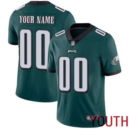 Youth Philadelphia Eagles Customized Midnight Green Team Color Vapor Untouchable Custom Limited Football